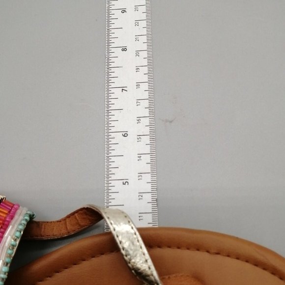 Lane Bryant Womens Wedge Heel Thong Sandal Silver/Multicolor Cushioned Sz‎ 10 W - Picture 6 of 9